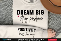 Dream Big Sleeve SVG, Positivity SVG Design Product Image 1