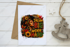 Dream Big Work Hard Black Excellence PNG for Inspirational Product Image 3
