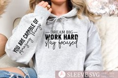 Dream big work hard stay focused Sleeve SVG Design Product Image 1