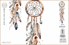 Dream Catcher png|Watercolor PNG Sublimation Design Product Image 1