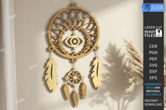 Wooden Dream Catcher Laser Cut Bundle | Boho Wall Hanging Product Image 2