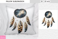 Watercolor Dream Catcher|Vintage Floral Pillow Sublimation Product Image 1