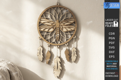 Wooden Dream Catcher Laser Cut Bundle | Boho Wall Hanging Product Image 4