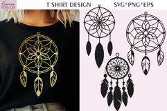 Feather SVG| T-shirt Dream Catcher SVG Product Image 1