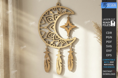 Wooden Dream Catcher Laser Cut Bundle | Boho Wall Hanging Product Image 9