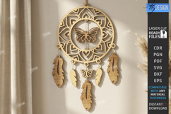 Wooden Dream Catcher Laser Cut Bundle | Boho Wall Hanging Product Image 10
