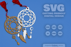 Dream Catcher Laser Cut Set SVG Product Image 2