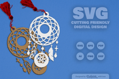 Dream Catcher Laser Cut Set SVG Product Image 2