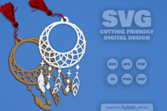 Dream Catcher Laser Cut Set SVG Product Image 2