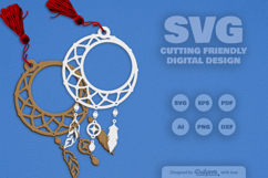 Dream Catcher Laser Cut Set SVG Product Image 2
