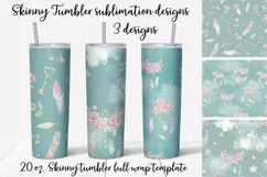 Dream catchers sublimation design Skinny tumbler wrap 