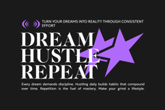 Dream Hustle Urban Typography T-shirt Design Product Image 1