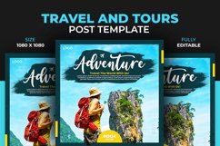 Dream Vacation and Travel Adventure Social Media Template Product Image 1