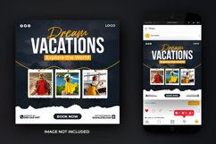 Dream Vacation &amp; Travel and Tours Social Media Post Template Product Image 2