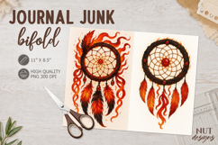 Fiery Dreamcatcher Junk Journal Bifold Flaming dreamcatcher Product Image 1
