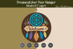 Dreamcatcher Door Hanger SVG Product Image 2