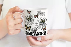 Dreamer Sublimation | Butterflies and Daisies PNG Product Image 2