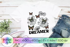 Dreamer Sublimation | Butterflies and Daisies PNG Product Image 1