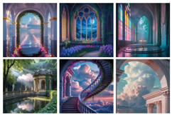 100 Heaven Dreamscape Background PNG Bundle Product Image 2