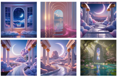 100 Heaven Dreamscape Background PNG Bundle Product Image 5