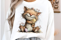 Dreamy Chick Friend Cat Clipart Product Image 2