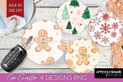 Dreamy Christmas Car Coaster - Christmas Coaster PNG Product Image 1