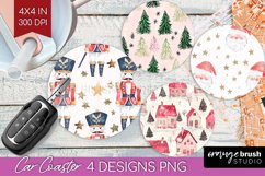 Dreamy Christmas Car Coaster - Christmas Coaster PNG Product Image 1