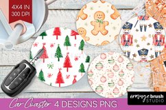 Dreamy Christmas Car Coaster - Christmas Coaster PNG Product Image 1