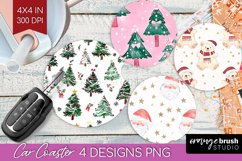 Dreamy Christmas Car Coaster - Christmas Coaster PNG Product Image 1