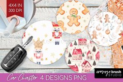 Dreamy Christmas Car Coaster - Christmas Coaster PNG Product Image 1