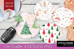 Dreamy Christmas Car Coaster - Christmas Coaster PNG Product Image 1
