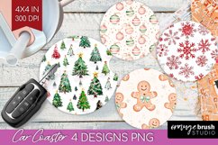 Dreamy Christmas Car Coaster - Christmas Coaster PNG Product Image 1
