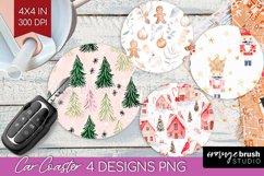 Dreamy Christmas Car Coaster - Christmas Coaster PNG Product Image 1