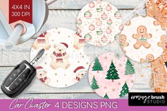 Dreamy Christmas Car Coaster - Christmas Coaster PNG Product Image 1