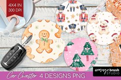 Dreamy Christmas Car Coaster - Christmas Coaster PNG Product Image 1