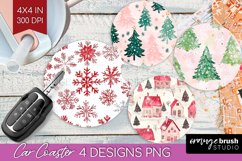 Dreamy Christmas Car Coaster - Christmas Coaster PNG Product Image 1