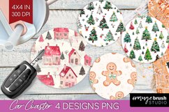 Dreamy Christmas Car Coaster - Christmas Coaster PNG Product Image 1