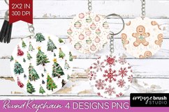Dreamy Christmas Keychain PNG - Christmas Keychain Product Image 1