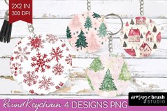 Dreamy Christmas Keychain PNG - Christmas Keychain Product Image 1