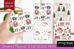 Dreamy Christmas Magnet Sublimation - Christmas Square PNG Product Image 1