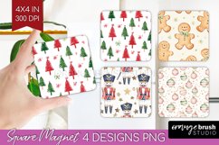 Dreamy Christmas Magnet Sublimation - Christmas Square PNG Product Image 1