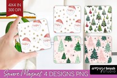 Dreamy Christmas Magnet Sublimation - Christmas Square PNG Product Image 1