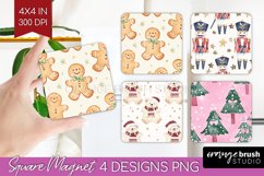 Dreamy Christmas Magnet Sublimation - Christmas Square PNG Product Image 1