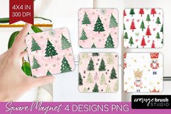 Dreamy Christmas Magnet Sublimation - Christmas Square PNG Product Image 1