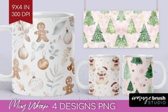 Dreamy Christmas Mug Wrap - Christmas Mug PNG Sublimation Product Image 1