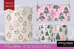 Dreamy Christmas Mug Wrap - Christmas Mug PNG Sublimation Product Image 1