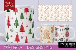 Dreamy Christmas Mug Wrap - Christmas Mug PNG Sublimation Product Image 1