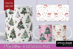 Dreamy Christmas Mug Wrap - Christmas Mug PNG Sublimation Product Image 1