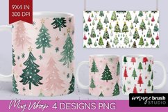 Dreamy Christmas Mug Wrap - Christmas Mug PNG Sublimation Product Image 1