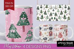 Dreamy Christmas Mug Wrap - Christmas Mug PNG Sublimation Product Image 1